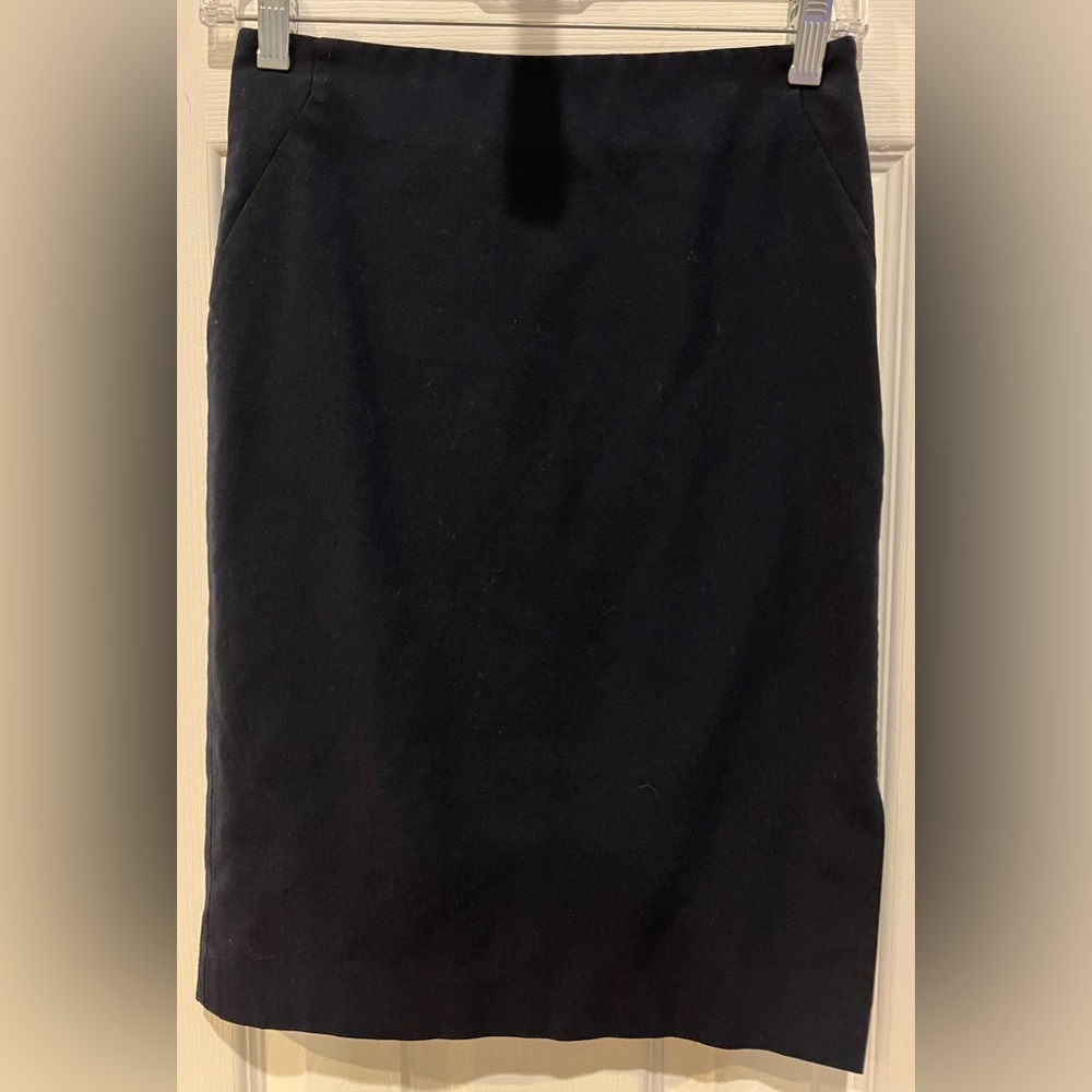 Ann Taylor Navy Pencil Skirt Knee-Length Work